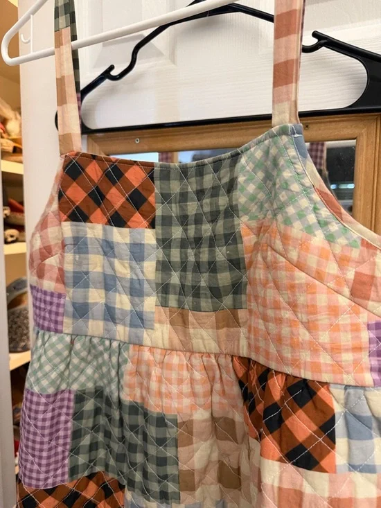 ASOS quilted patchwork tiered mini dress - Picture 2 of 7